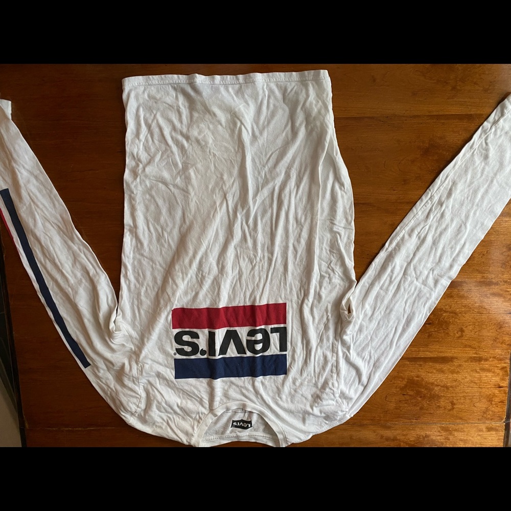 White Long sleeve Levi branded shirt - Size Large